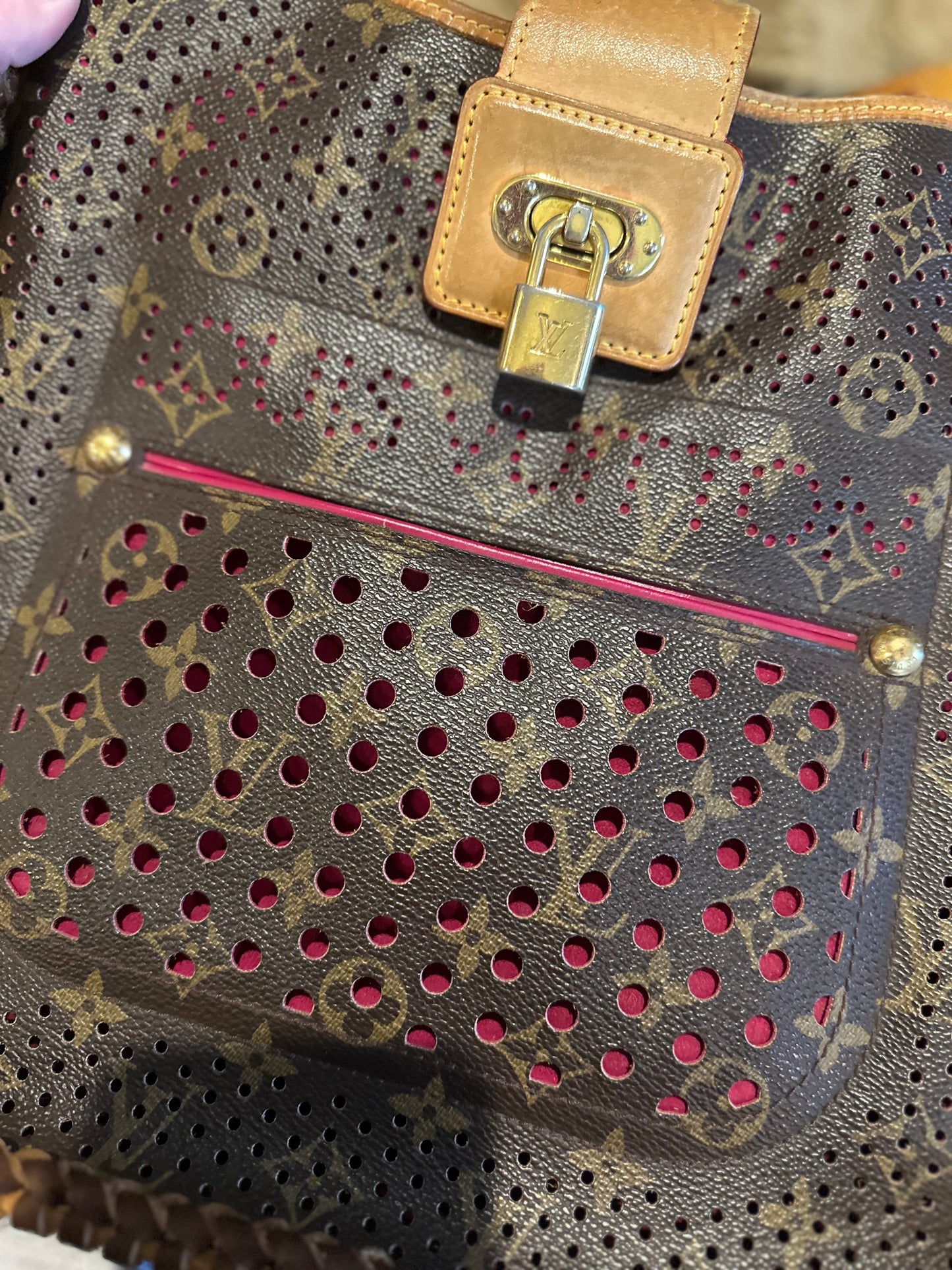 Pink Perforated Crossbody 💕