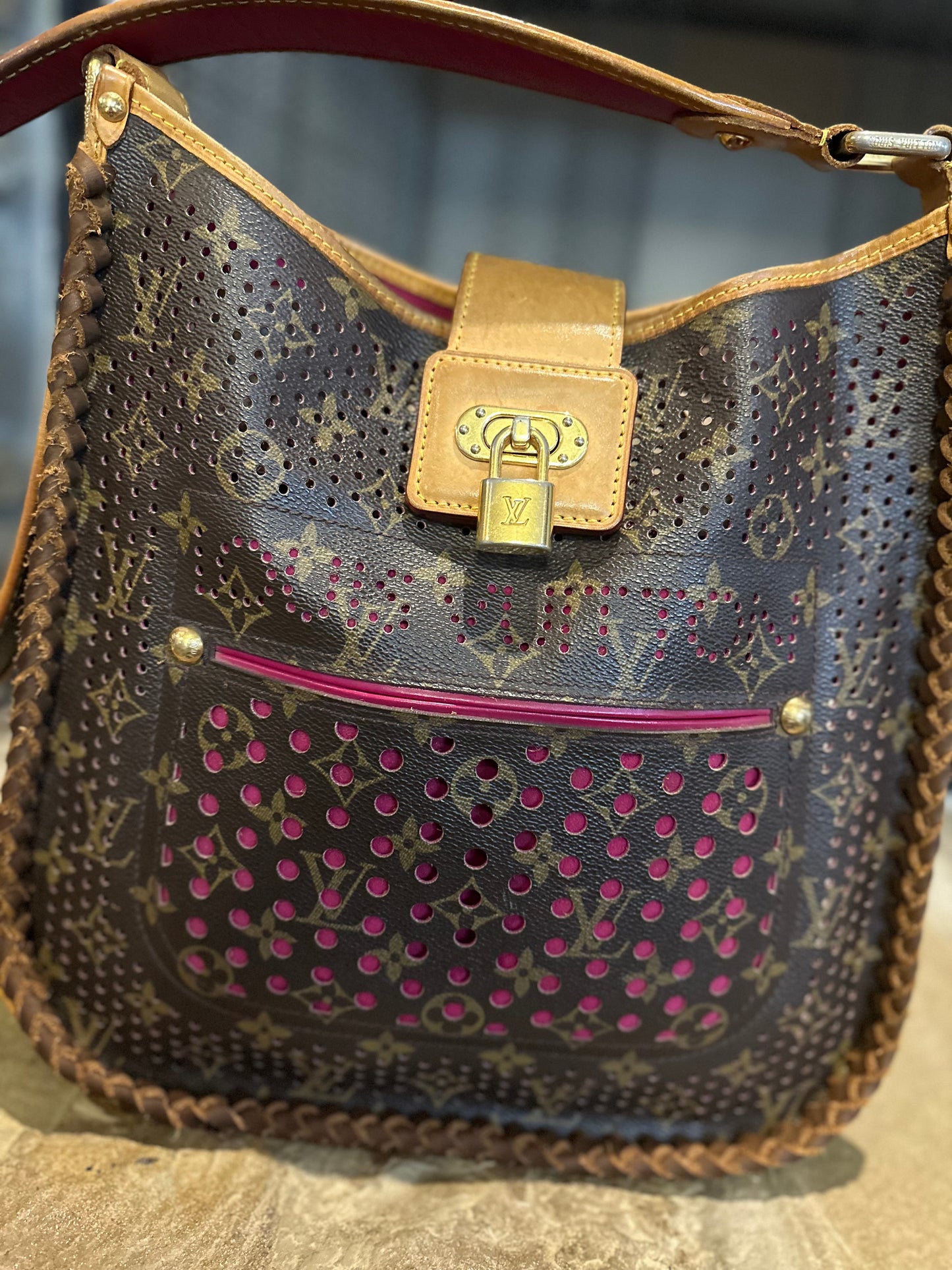 Pink Perforated Crossbody 💕