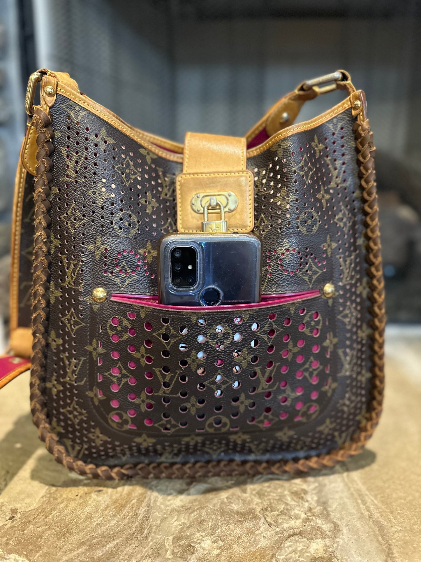 Pink Perforated Crossbody 💕