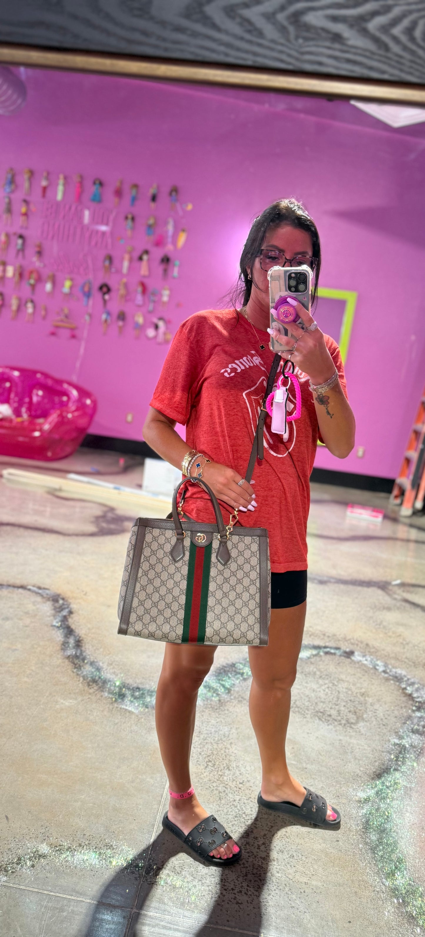 Custom painted Gucci Supreme ❤️🖤💚