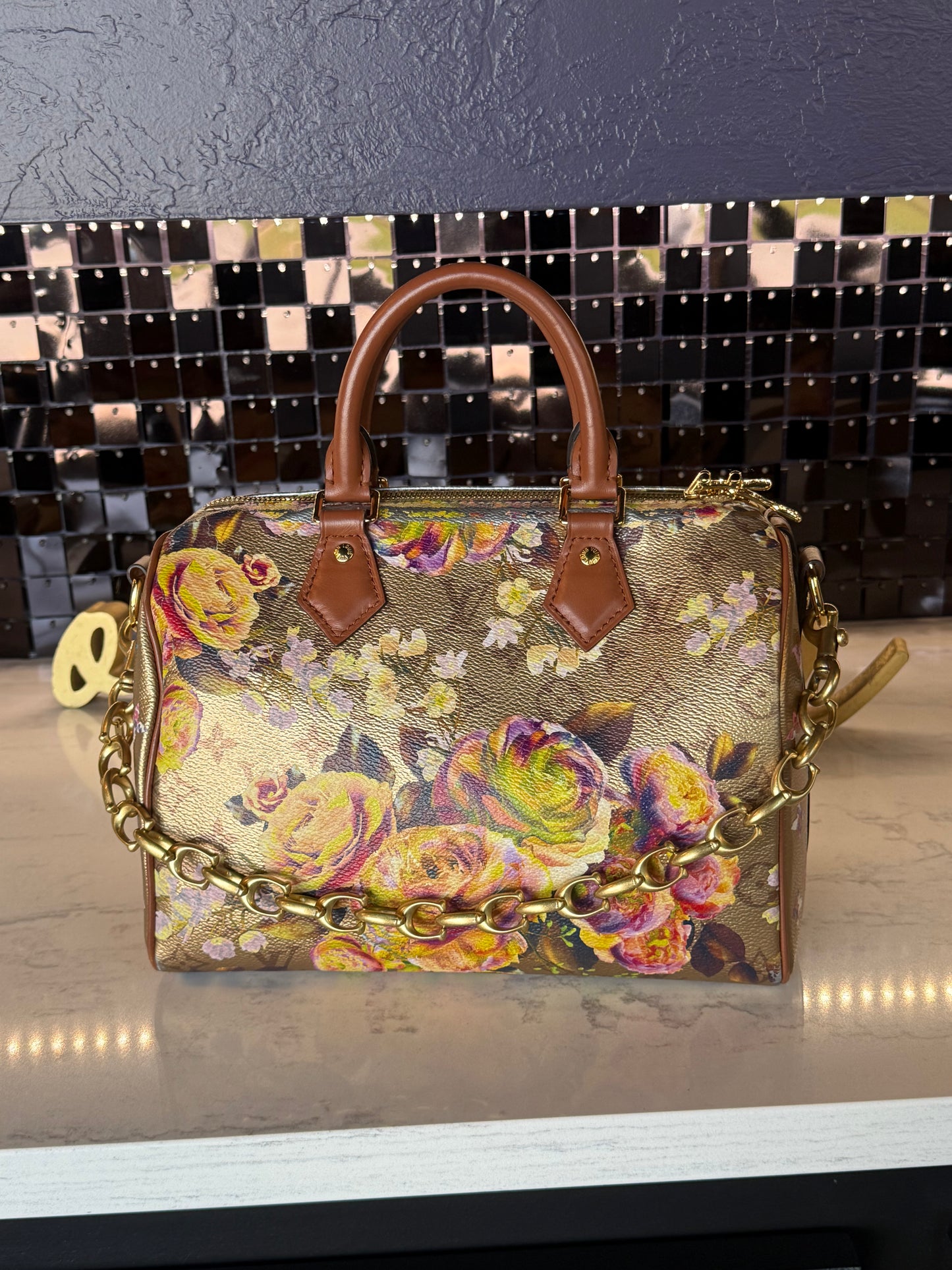 LIMITED EDITION 🌼 Metallic Monogram Garden Speedy 25!