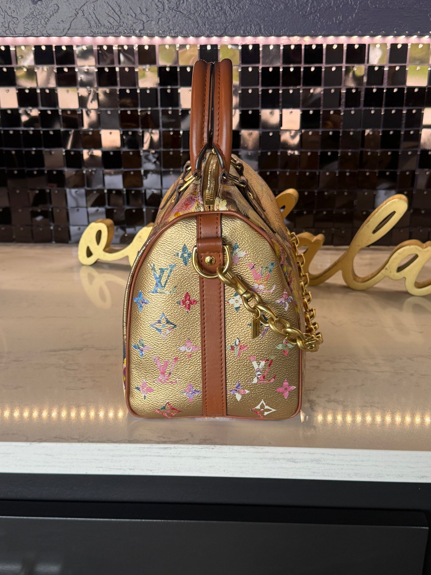 LIMITED EDITION 🌼 Metallic Monogram Garden Speedy 25!
