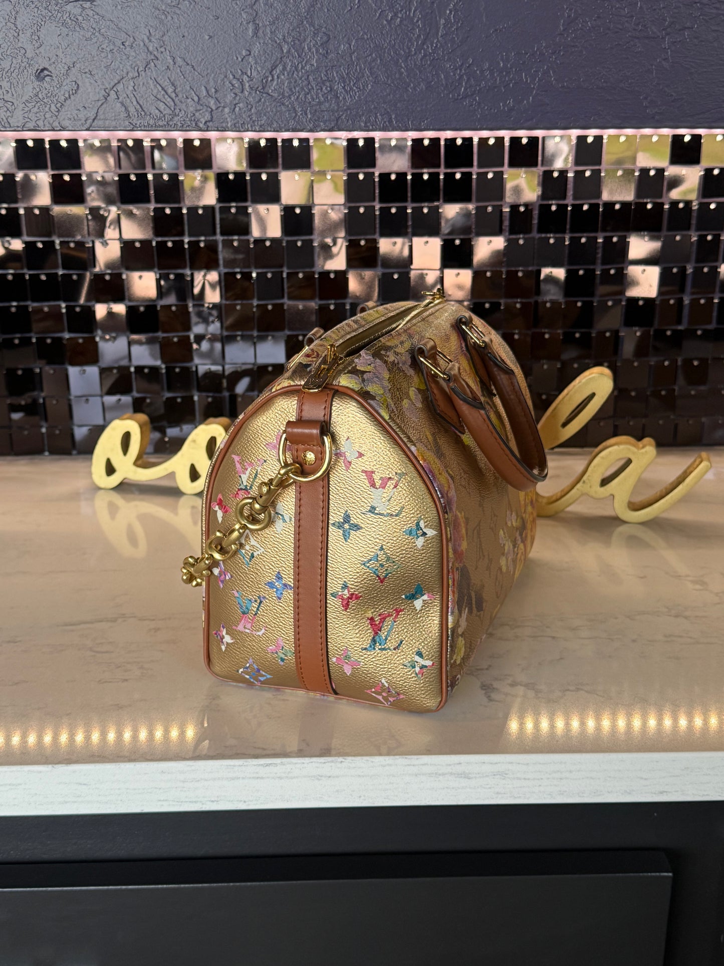 LIMITED EDITION 🌼 Metallic Monogram Garden Speedy 25!